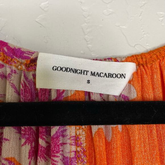 Goodnight Macaroon NWT Orange Floral Boho Romper Small - Picture 7 of 11